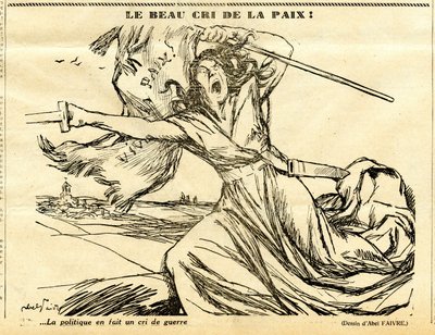 キャンディード、白黒の風刺的な 作： Jules Abel Faivre