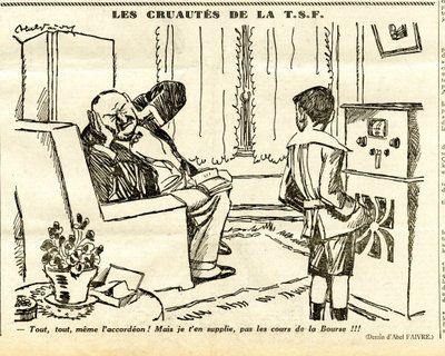 キャンディード、白黒の風刺的な 作： Jules Abel Faivre