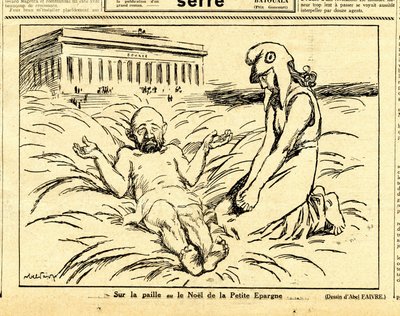 キャンディード、白黒の風刺的な 作： Jules Abel Faivre