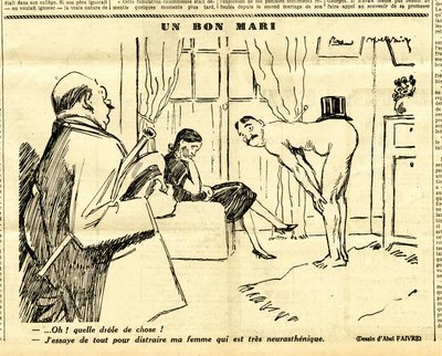 キャンディード、白黒の風刺的な 作： Jules Abel Faivre