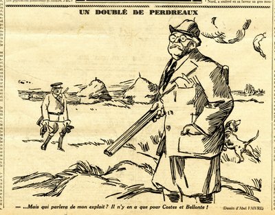 キャンディード、白黒の風刺的な 作： Jules Abel Faivre