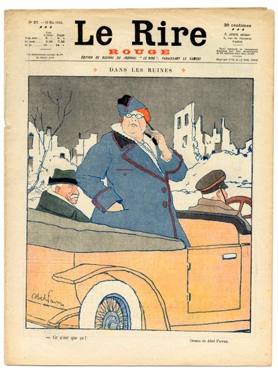 赤い笑い "の表紙、色で風刺する 作： Jules Abel Faivre