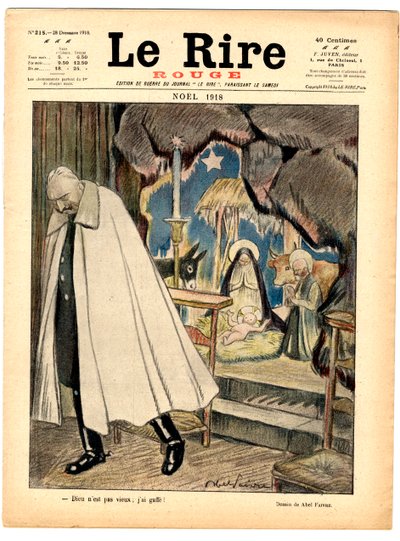 赤い笑い "の表紙、色で風刺する 作： Jules Abel Faivre