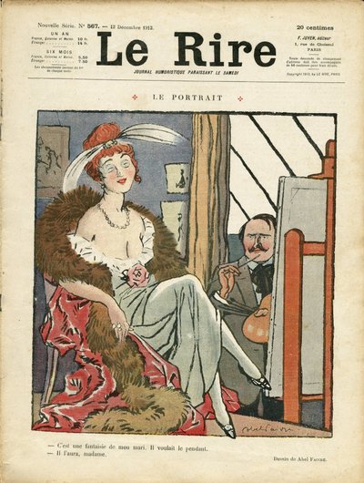アベル・フェーヴル（1867-1945）による『Le Lire』誌表紙のイラスト 作： Jules Abel Faivre