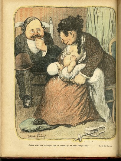 アベル・フェーヴル（1867-1945）による「Le Rire」誌のイラスト 作： Jules Abel Faivre