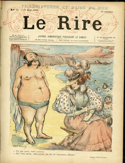 アベル・フェーヴル（1867-1945）の「Le Rire」のブランケット用イラスト 作： Jules Abel Faivre