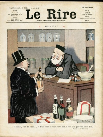 Le Rire」の表紙に描かれたAbel Faivre（1867-1945）のイラスト 作： Jules Abel Faivre