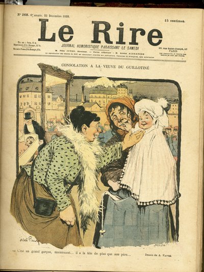 Le Rire」の表紙に描かれたAbel Faivre（1867-1945）のイラスト 作： Jules Abel Faivre