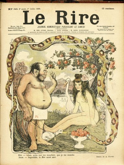Le Rire』243号の表紙を飾るAbel Faivre（1867-1945）のイラスト 作： Jules Abel Faivre
