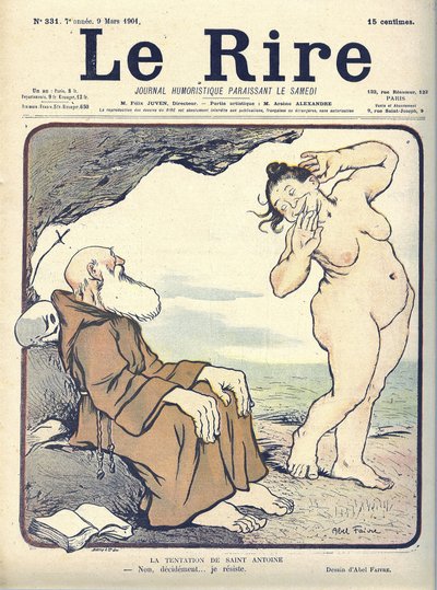 アベル・フェーヴル（1867-1945）が『The Laughter』誌331号の表紙に描いたイラスト 作： Jules Abel Faivre