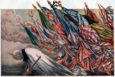 1918年「第4回国防軍貸与」のポスター（ポスター 作： Jules Abel Faivre