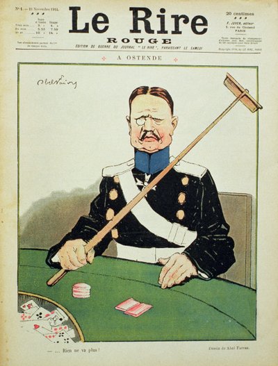 1915年11月21日、「ルリールルージュ」の表紙「もう何も起こっていない」 作： Jules Abel Faivre