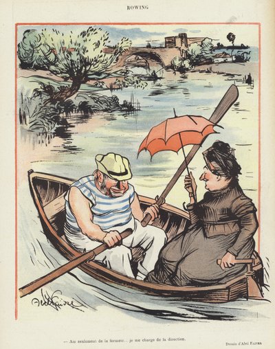 ローイング。ル・リールのイラスト 作： Jules Abel Faivre