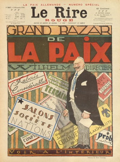 大平和バザール。ルリールの表紙、1918年11月2日 作： Jules Abel Faivre