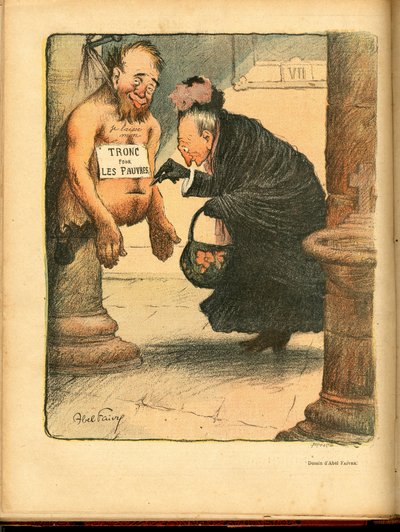 The Laughter」、ナンバー276、カラーのサティライツ 作： Jules Abel Faivre