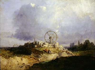 The Quarry（油彩・パネル） 作： Jules Achille Noel