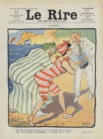 海辺で。ル・リールのイラスト 作： Jules Alexandre Gruen or Grun