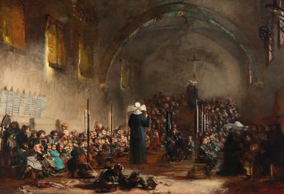 修道院内の保育園、1876 年。 作： Jules Alexandre Patrouillard Degrave