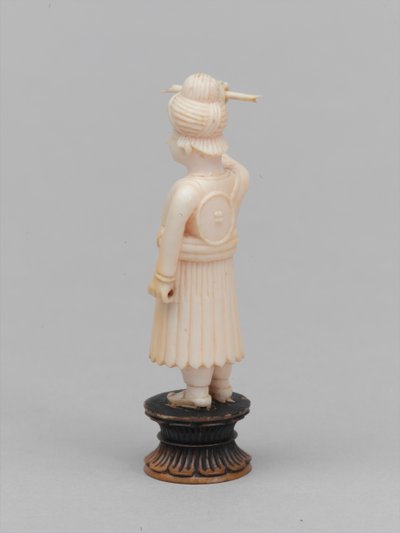 黒のポーン、チェスの駒、インド、1820年頃 作： Jules Antoine Duvaux