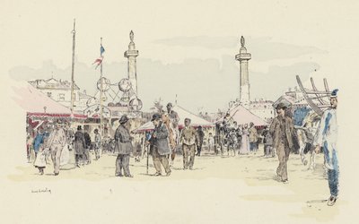The Fair（カラーリトグラフ 作： Jules Arsene (after) Garnier