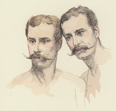 2人の男性の体操選手 作： Jules Arsene after Garnier