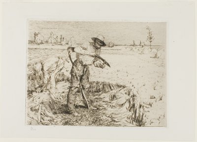 大鎌を磨く芝刈り機 作： Jules Bastien Lepage