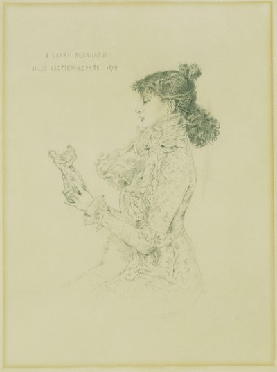 サラ・ベルナールの肖像、1879 作： Jules Bastien Lepage