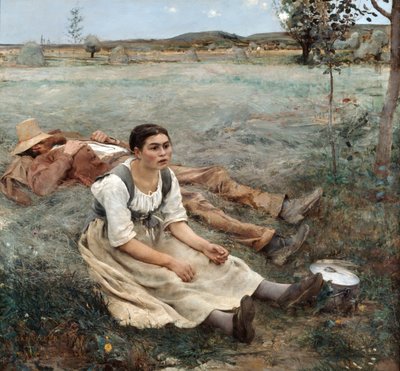 干し草メーカー、1880 作： Jules Bastien Lepage