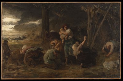 稲妻 1865年頃（油彩・キャンバス） 作： Jules Breton