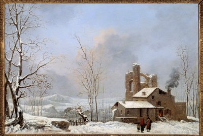 冬の風景画 セザール・ファン・ロー（1743-1821） 18世紀 カンペール美術館蔵 作： Jules Cesar Denis van Loo