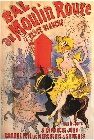 ムーラン ルージュ ボール、1889 年。 作： Jules Cheret