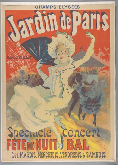 Champs-Elysées. Jardin de Paris, 1890 作： ジュール・チェレット
