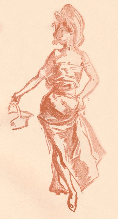 サンギネの絵、c1900 1903-1904 作： Jules Cheret