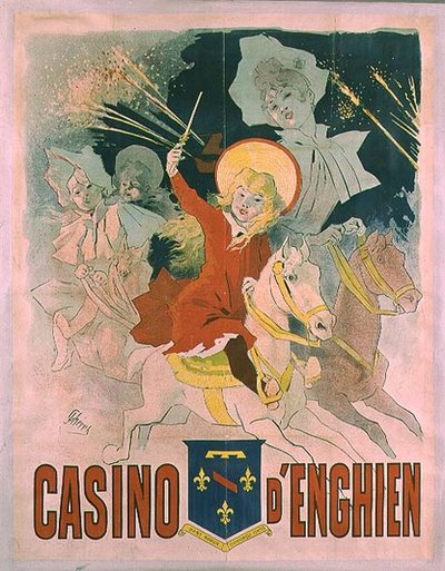 カジノデンギエンの広告ポスター、1898年 作： Jules Cheret