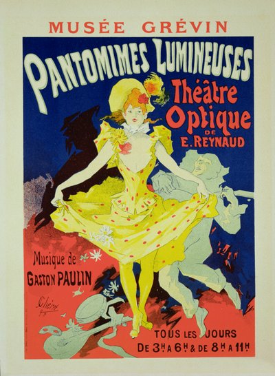 1892年にグレヴァン美術館でポスター広告「パントマイムルミネウス」を複製 作： Jules Cheret