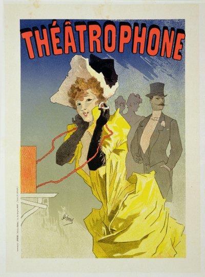 「Theatrophone」を宣伝するポスターの複製、1890（41410参照） 作： Jules Cheret