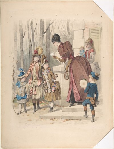 ファッションイラストレーション No. 2224年、1885年7月。 作： Jules David