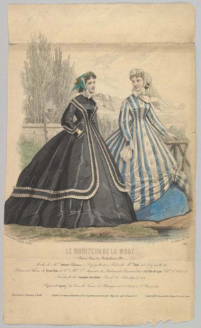 Modes deMme。AntonieLalanne、No。791、Le Moniteur de la Mode、1848。 作： Jules David