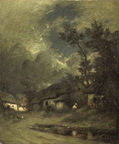 夜の村 作： Jules Dupré