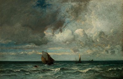 嵐の前に逃げる吠え声、1870？75 作： Jules Dupré