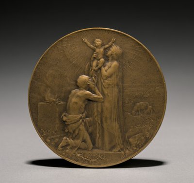 メダルの表側、1800 年代。 作： Jules Dupré