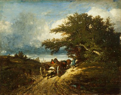 路上で 作： Jules Dupré
