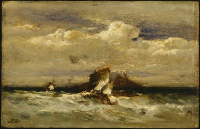 海景、1868-81年頃（市販のクレードルパネルに油彩） 作： Jules Dupré