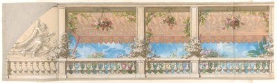 ムーア様式の日よけ付き屋外手すり（1830-97年）。クリエイター。ジュール＝エドモンド＝シャルル・ラシェス、ウジェーヌ＝ピエール・グーデ。 作： Jules Edmond Charles Lachaise and Eugène Pierre Gourdet