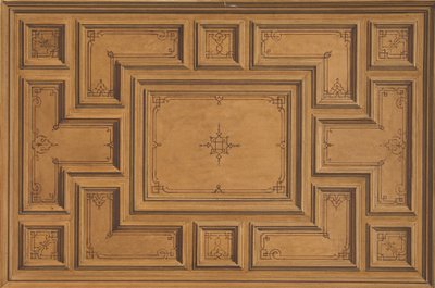 装飾された天井のデザイン（1840-97年）。クリエイター。ジュール＝エドモンド＝シャルル・ラシェス、ウジェーヌ＝ピエール・グーデ 作： Jules Edmond Charles Lachaise and Eugène Pierre Gourdet