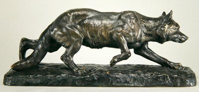 Crouching Wolf（ブロンズ） 作： Jules Edmond Masson