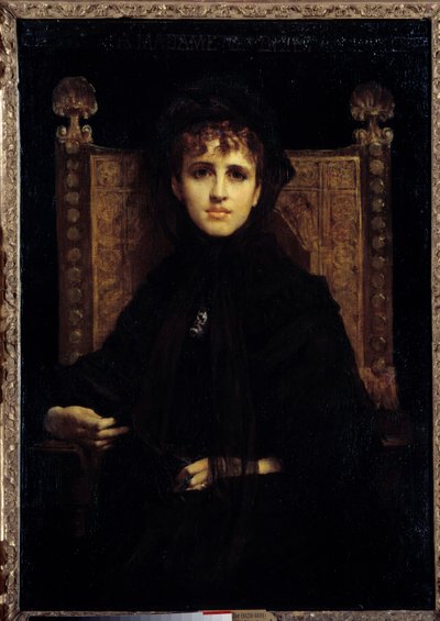 ジョルジュ・ビゼー夫人（1849-1926）の肖像。ジュール・エリー・ドローネー（1828〜1891）の絵画 作： Jules Elie Delaunay