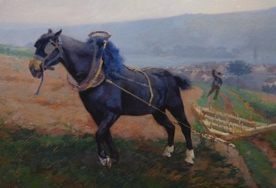 ロマニー、馬の風景 作： Jules Ernest Renoux