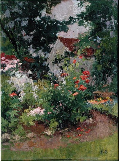 Studio at Romeny、家と庭（ダイニングルーム） 作： Jules Ernest Renoux
