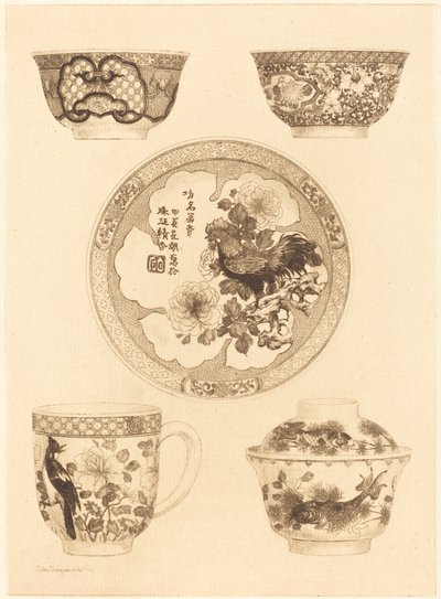 五つの中国 作： Jules Ferdinand Jacquemart